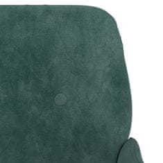 Vidaxl vidaXL Klop temno zelene barve 108x79x79 cm oblazinjena z žametom
