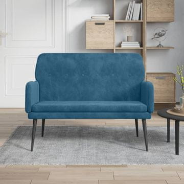 Vidaxl vidaXL Klop, modra, 108x79x79 cm, oblazinjena z žametom