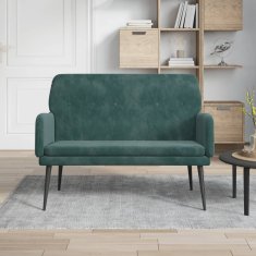 Vidaxl vidaXL Klop temno zelene barve 108x79x79 cm oblazinjena z žametom