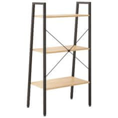 Vidaxl 3-nadstropni stoječi regal svetlo rjav in črn 56x35x108 cm