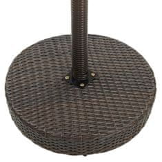 Vidaxl Vrtna miza rjava 75,5x106 cm poli ratan