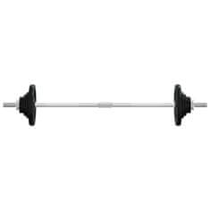 Vidaxl Palica z utežmi 90 kg lito železo