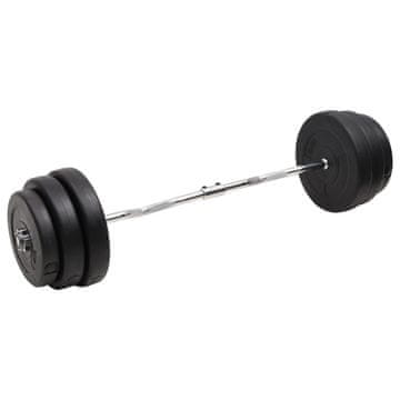 Vidaxl Zavita palica z utežmi 90 kg