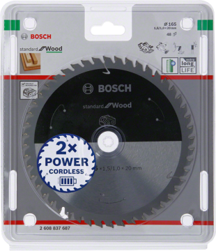 BOSCH ŽAGA STANDARD ZA LES AKUMULATORSKA 165x20x48z