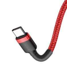 BASEUS BASEUS CAFULE CABLE DURABLE NYLON CABLE USB-C PD / USB-C PD PD2.0 60W 20V 3A QC3.0 1M RDEČA (CATKLF-G09)