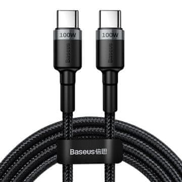 BASEUS Cafule najlonski kabel USB-C Power Delivery 2.0 100W 20V 5A 2m siv