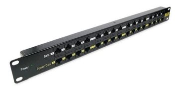 OEM Patch panel POE UTP cat.5e 16p 1U Black (19" rack)