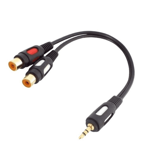 Cabletech Kabel 2x CINCH Ž. – 3,5mm M stereo, 25cm