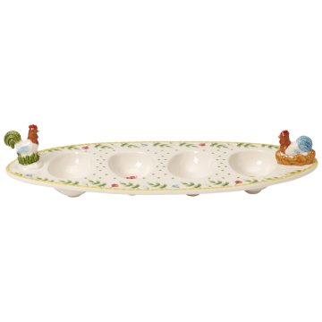 Villeroy & Boch Servirni pladenj za jajčka iz kolekcije POMLADNO PREBUJENJE Petelin in kokoš