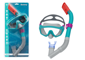 slomart Potapljaški set BESTWAY - maska in dihalka, modra (14+ let)
