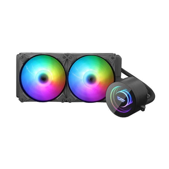 slomart AiO Darkflash DX240 RGB 2x 120x120 računalniški vodni hladilnik (črn)