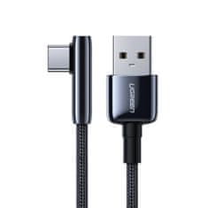 Ugreen kotni kabel kabel s stranskim priključkom USB - USB Type C 5 A Quick Charge 3.0 AFC FCP 0,5 m črn (70431 US313)