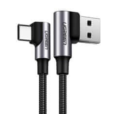 Ugreen kotni kabel USB - USB Type C Quick Charge 3.0 QC3.0 3 A 0,5 m siv (US176 20855)