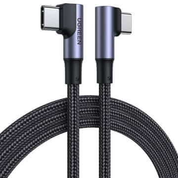shumee Kotni pleteni kabel USB-C za hitro polnjenje PD 100W 2m črne barve