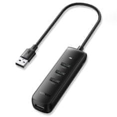 Ugreen HUB 4v1 USB - 4x USB Type A 3.0 PD DC 12V 0,25 m črn (CM416 10915)