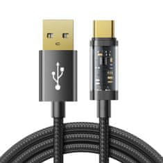 Joyroom USB - USB Type C polnilni/podatkovni kabel 3A 1,2 m črn (S-UC027A12)