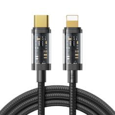 Joyroom Opleteni kabel za iPhone USB-C - Lightning PD 20W 1,2 m, črn