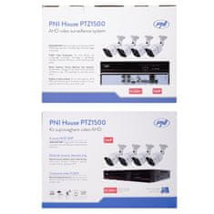 PNI Komplet za video nadzor AHD House PTZ1500 5 MP - DVR in 4 zunanje kamere ter 1 Tb HDD vključeni