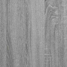 Greatstore Pisalna miza s predali siva sonoma 102x50x76 cm inženirski les