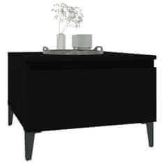 Greatstore Stranska mizica črna 50x46x35 cm inženirski les