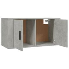 Vidaxl Stenska TV omarica 2 kosa betonsko siva 80x34,5x40 cm
