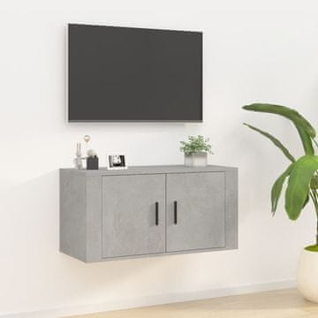 Vidaxl vidaXL Stenska TV omarica betonsko siva 80x34,5x40 cm