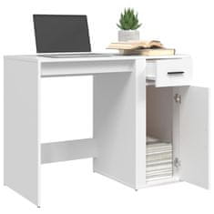Vidaxl Pisalna miza bela 100x49x75 cm inženirski les