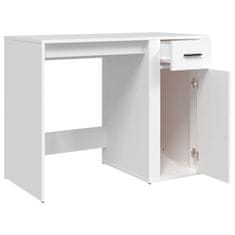 Vidaxl Pisalna miza bela 100x49x75 cm inženirski les