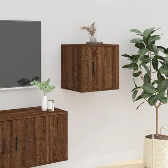 Vidaxl Stenska TV omarica rjav hrast 40x34,5x40 cm