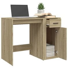 Vidaxl Pisalna miza sonoma hrast 100x49x75 cm inženirski les