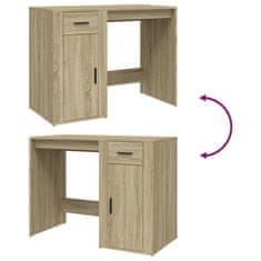 Vidaxl Pisalna miza sonoma hrast 100x49x75 cm inženirski les