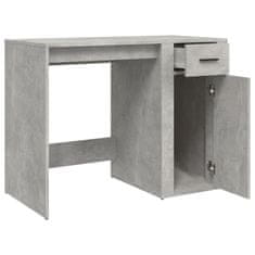 Vidaxl Pisalna miza betonsko siva 100x49x75 cm inženirski les