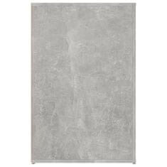 Vidaxl Pisalna miza betonsko siva 100x49x75 cm inženirski les