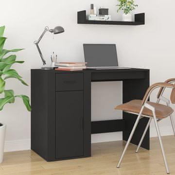 Vidaxl vidaXL Pisalna miza, črna, 100 x 49 x 75 cm, material na osnovi lesa