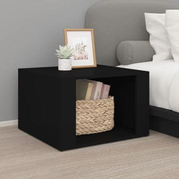 Vidaxl vidaXL Nočna omarica, črna, 57x55x36 cm, material na osnovi lesa