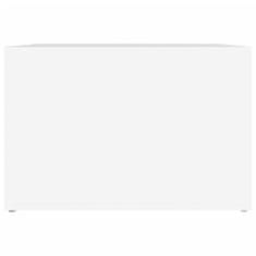 Greatstore Nočna mizica bela 57x55x36 cm inženirski les
