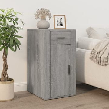 Vidaxl vidaXL Pisalna omara, siva, hrast sonoma, 40x49x75 cm