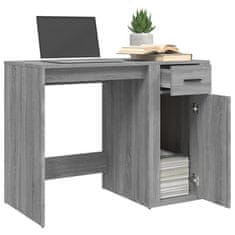 Vidaxl Pisalna miza siva sonoma 100x49x75 cm inženirski les