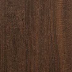 Greatstore Garderobna omara rjav hrast 82,5x51,5x180 cm inženirski les