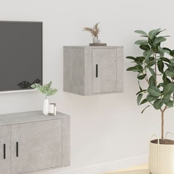 Vidaxl vidaXL Stenska TV omarica betonsko siva 40x34,5x40 cm