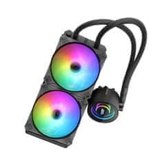 slomart AiO Darkflash DX240 RGB 2x 120x120 računalniški vodni hladilnik (črn)