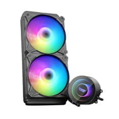 slomart AiO Darkflash DX240 RGB 2x 120x120 računalniški vodni hladilnik (črn)