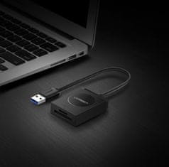 Ugreen Bralnik kartic SD / micro SD za USB 3.0 črn (20250)