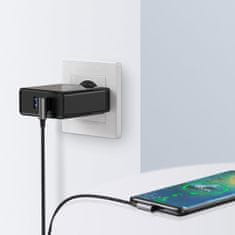 Ugreen Kotni kabel v opletu USB - USB-C Quick Charge 3.0 0,5 m siv
