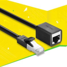 Ugreen Podaljšek za kabel FTP Ethernet RJ45 Cat 6 1000 Mbps 2 m črn