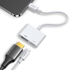 Joyroom Adapter za pretvorbo iz iPhone Lightning na HDMI FullHD + Lightning bel