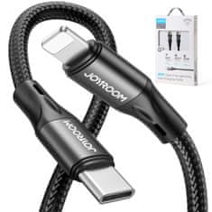 Joyroom kabel za hitro polnjenje / prenos podatkov USB Type C - Lightning PD 20W 1m črn (S-1024N1-PD)