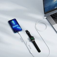 Joyroom USB Type C 20W PD kabel z induktivnim polnilnikom za Apple Watch 1,5 m bele barve (S-IW005)