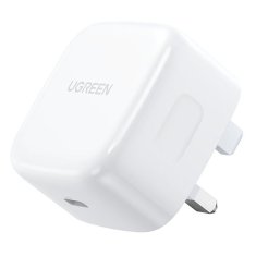 Ugreen USB Type C Power Delivery 3.0 Quick Charge 4.0 20W 3A omrežni polnilnik (UK vtič), bel (CD137)