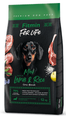 Fitmin Fitmin For Life Beef & Rice pasji briketi, 12 kg